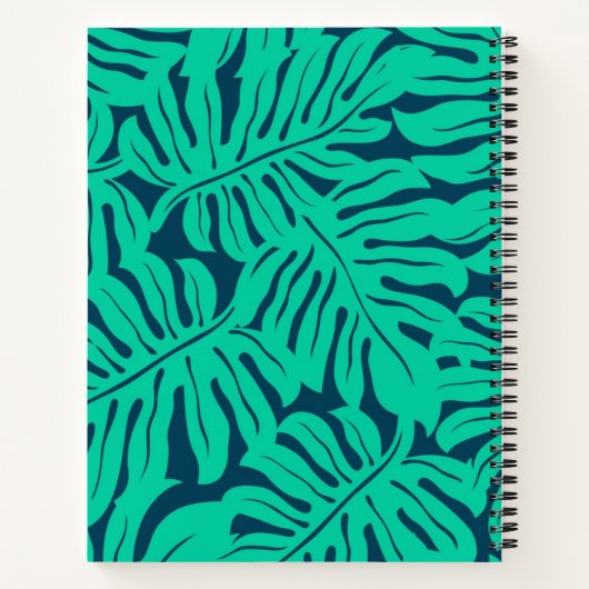 Muster der Blätter Notizblock (Rückseite)