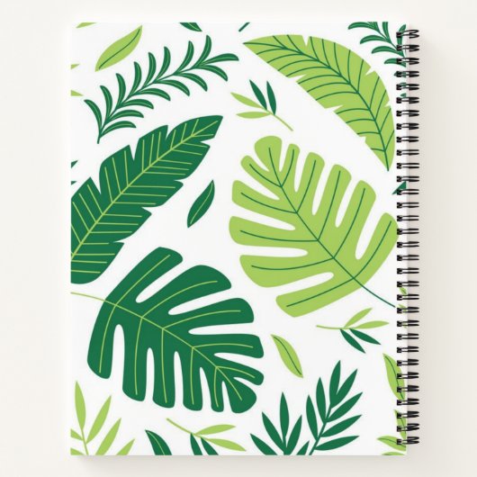 Muster der Blätter Notizblock (Rückseite)