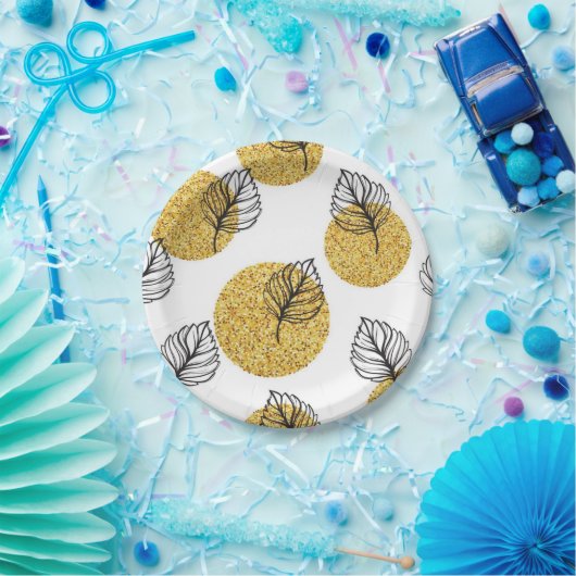 Muster der Blätter Pappteller (Party)