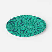 Muster der Blätter Pappteller (Schrägansicht)