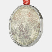 Muster der Blätter| San Juan Islands, WA Silbernes Ornament (Links)