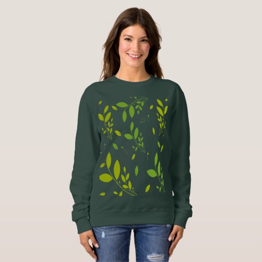 Muster der Blätter Sweatshirt (Vorne ganz)