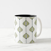 Muster der Blätter Zweifarbige Tasse (VorderseiteRechts)