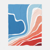 Muster der blauen bis roten glänzenden Groovy Liqu Fleecedecke (Vorderseite)