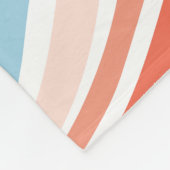 Muster der blauen bis roten glänzenden Groovy Liqu Fleecedecke (Ecke)