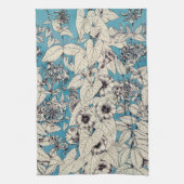 Muster der blauen Blume Geschirrtuch (Vertikal)
