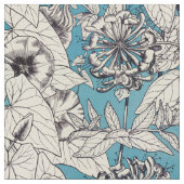Muster der blauen Blume Stoff (Nahaufnahme)