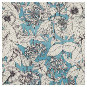 Muster der blauen Blume Stoff