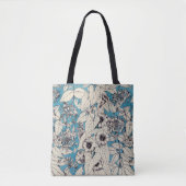 Muster der blauen Blume Tasche (Vorderseite)
