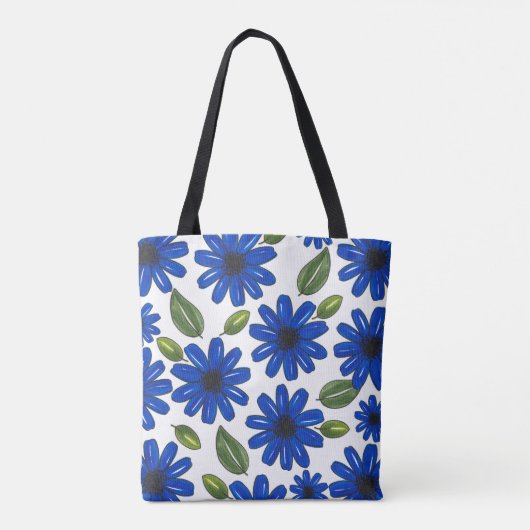 Muster der blauen Blume Tasche (Rückseite)