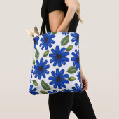 Muster der blauen Blume Tasche (Von Nahem)