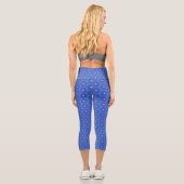 Muster der blauen Datenträger auf Capri Leggings (Rückseite)