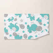 Muster der blauen Elefanten, Niedliche Elefanten, Badhandtuch Set (Handtuch)