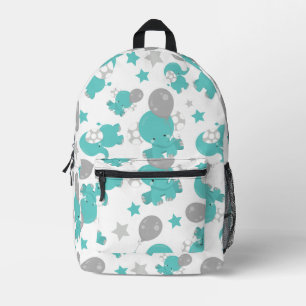 Muster der blauen Elefanten, Niedliche Elefanten, Bedruckter Rucksack