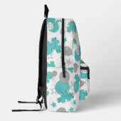 Muster der blauen Elefanten, Niedliche Elefanten,  Bedruckter Rucksack (Links)