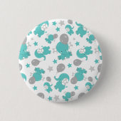 Muster der blauen Elefanten, Niedliche Elefanten, Button (Vorderseite)