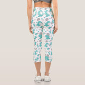 Muster der blauen Elefanten, Niedliche Elefanten,  Capri Leggings (Rückseite)