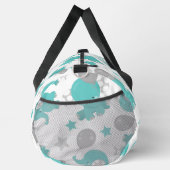 Muster der blauen Elefanten, Niedliche Elefanten, Duffle Bag (Rechts)