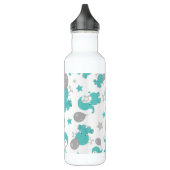 Muster der blauen Elefanten, Niedliche Elefanten,  Edelstahlflasche (Links)