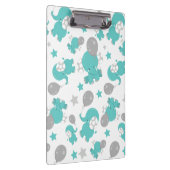 Muster der blauen Elefanten, Niedliche Elefanten,  Klemmbrett (Rechts)