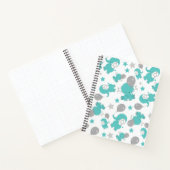 Muster der blauen Elefanten, Niedliche Elefanten,  Notizblock (Innenseite)