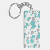 Muster der blauen Elefanten, Niedliche Elefanten, Schlüsselanhänger (Vorderseite links)