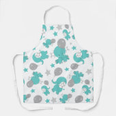 Muster der blauen Elefanten, Niedliche Elefanten, Schürze (Vorderseite)