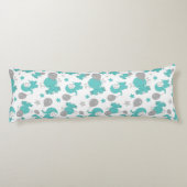 Muster der blauen Elefanten, Niedliche Elefanten, Seitenschläferkissen (Rückseite)