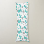 Muster der blauen Elefanten, Niedliche Elefanten, Seitenschläferkissen (Vorderseite Vertikal)