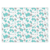 Muster der blauen Elefanten, Niedliche Elefanten, Tischdecke (Vorderseite (Horizontal))