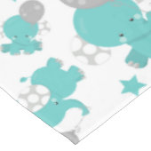 Muster der blauen Elefanten, Niedliche Elefanten,  Tischdecke (Schrägansicht)