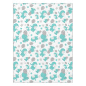 Muster der blauen Elefanten, Niedliche Elefanten, Tischdecke (Vorderseite)