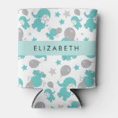 Muster der blauen Elefanten, Sterne, Ihr Name Dosenkühler (Vorderseite)