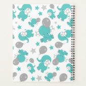 Muster der blauen Elefanten, Sterne, Ihr Name Planer (Rückseite)