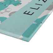 Muster der blauen Elefanten, Sterne, Ihr Name Schneidebrett (Ecke)