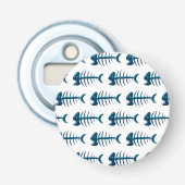Muster der Blauen Fischknochen Flaschenöffner (Vorderseite)