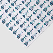 Muster der Blauen Fischknochen Seidenpapier (Ausschnitt)