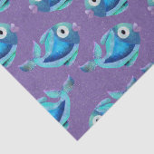 Muster der blauen Küste Seidenpapier (Detail)