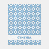 Muster der blauen Lacrosse-Raute Fleecedecke (Vorderseite)