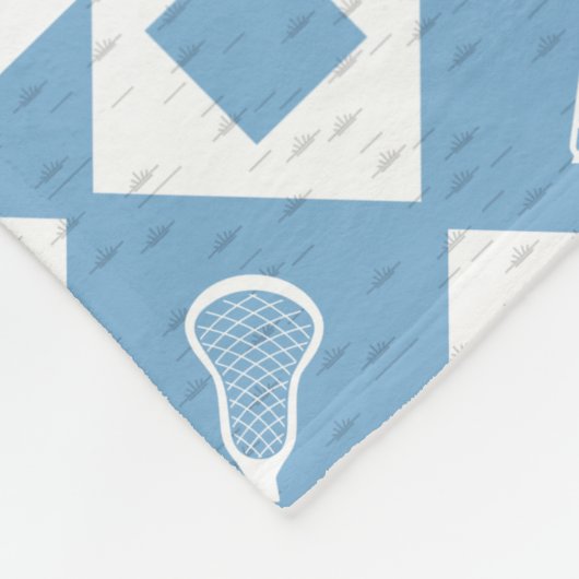 Muster der blauen Lacrosse-Raute Fleecedecke (Ecke)