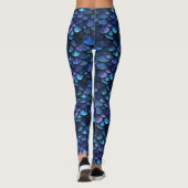 Muster der blauen Leuchtskala Leggings (Rückseite)