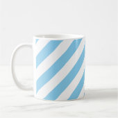Muster der blauen und weißen Diagonalstreifen Kaffeetasse (Links)
