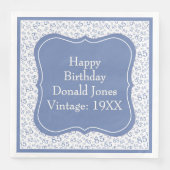 Muster der blauen/weißen Bracket-Nummer des 85. Ge Serviette (Vorderseite)