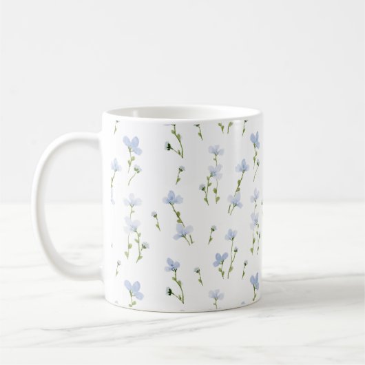 Muster der blauen Wildblume Kaffeetasse (Links)
