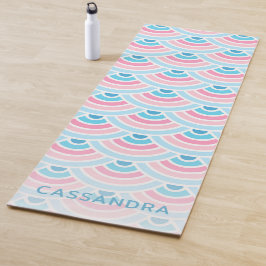 Muster der Blindrosa Aqua Blue Wacles Yogamatte