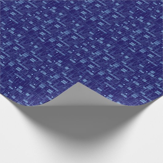 Muster der Blue Circuit-Karte Geschenkpapier (Ecke)