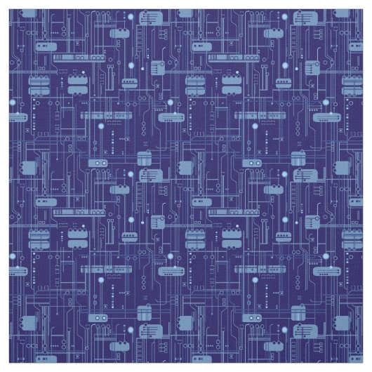 Muster der Blue Circuit-Karte Stoff (Muster)