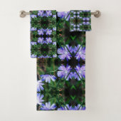 Muster der Blue Wild Chicory Blume Badhandtuch Set (Insitu)