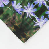 Muster der Blue Wild Chicory Blume Fleecedecke (Ecke)