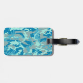 Muster der BlueBlast-Camouflage Gepäckanhänger (Rückseite horizontal)
